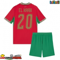 Camisa de Futebol Marrocos Ayoub El Kaabi #20 Equipamento Principal Infantil Mundo 2026 Manga Curta (+ Calças curtas)